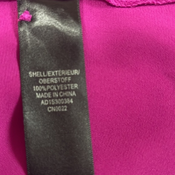 Adrianna Papell size large Fuscia long sleeve v-neck blouse - Picture 6 of 6